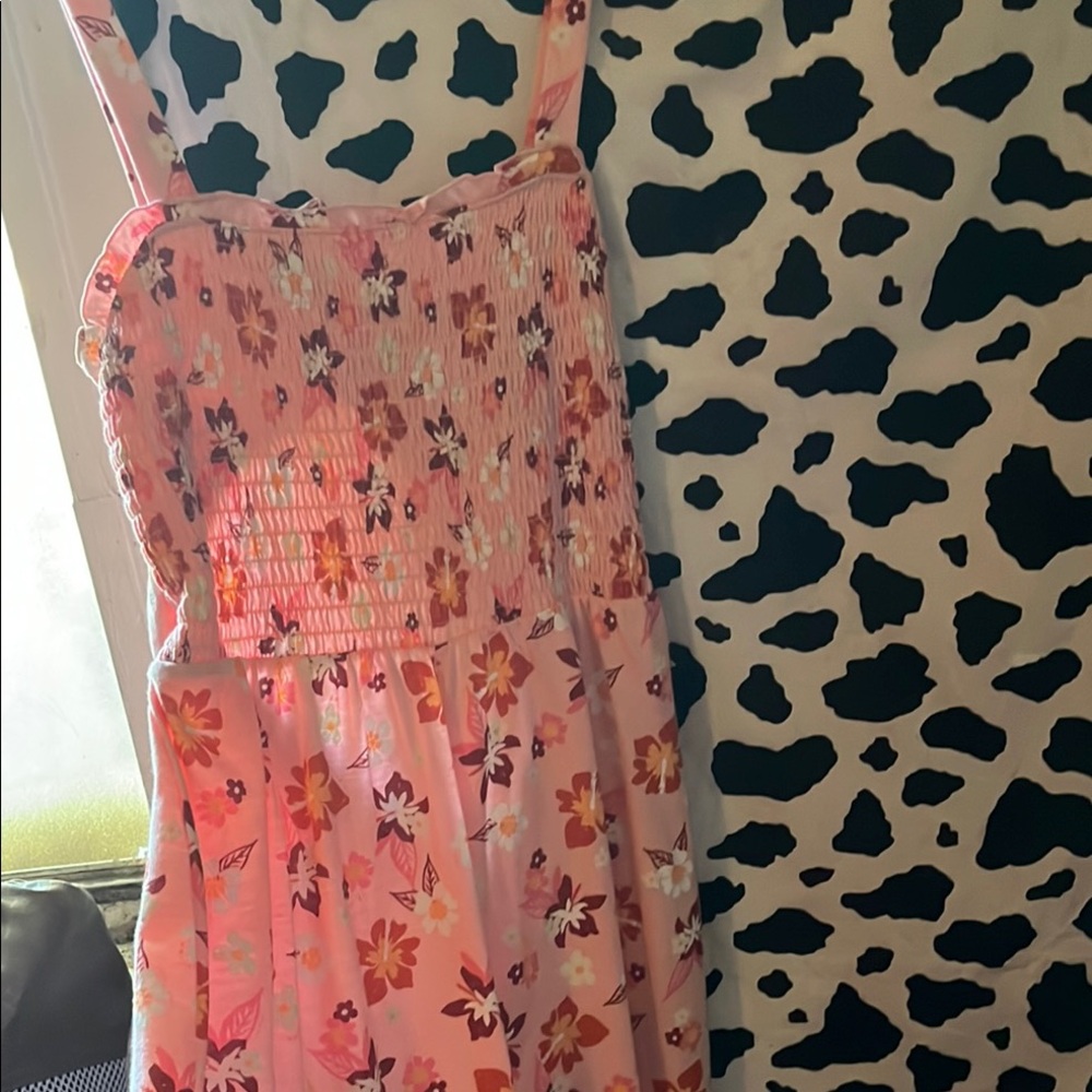 Floral Pink Kids Casual Dress